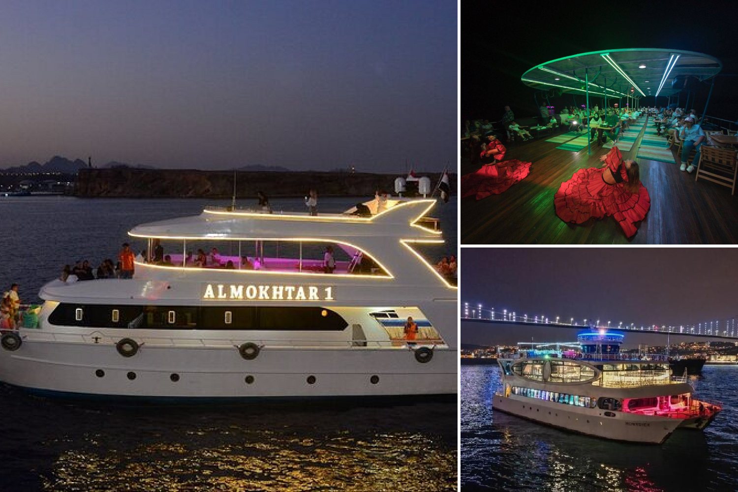 Night Boat Trip with Dinner & Show